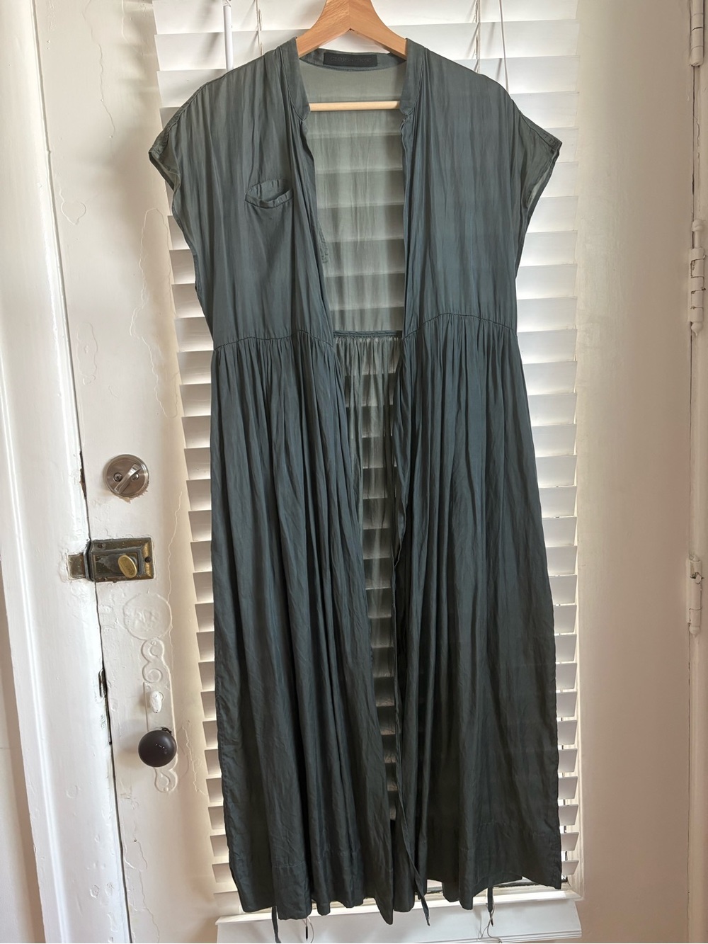 Creatures of Comfort dusty blue silk dress